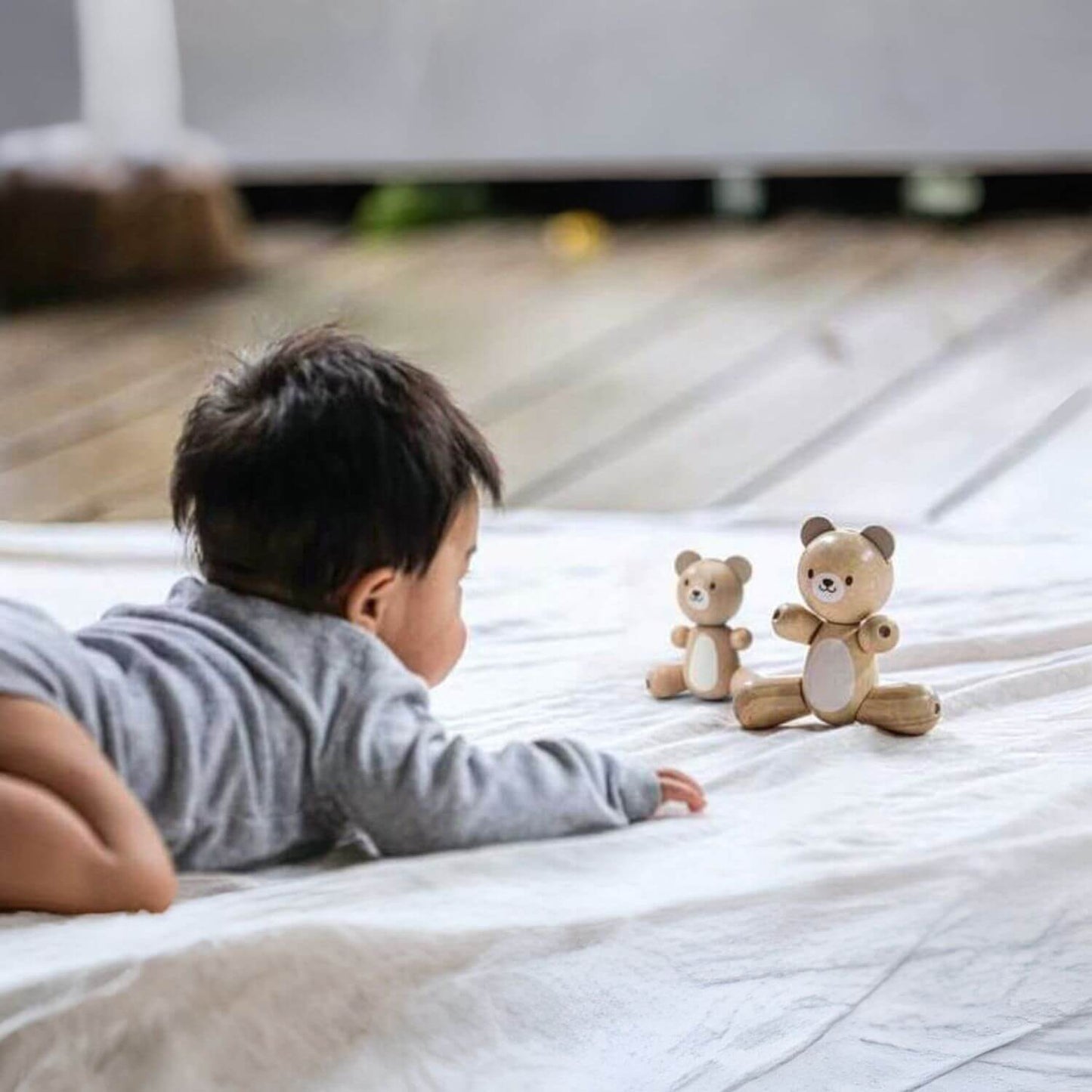 Baby Playing PlanToys Bear & Little Bear