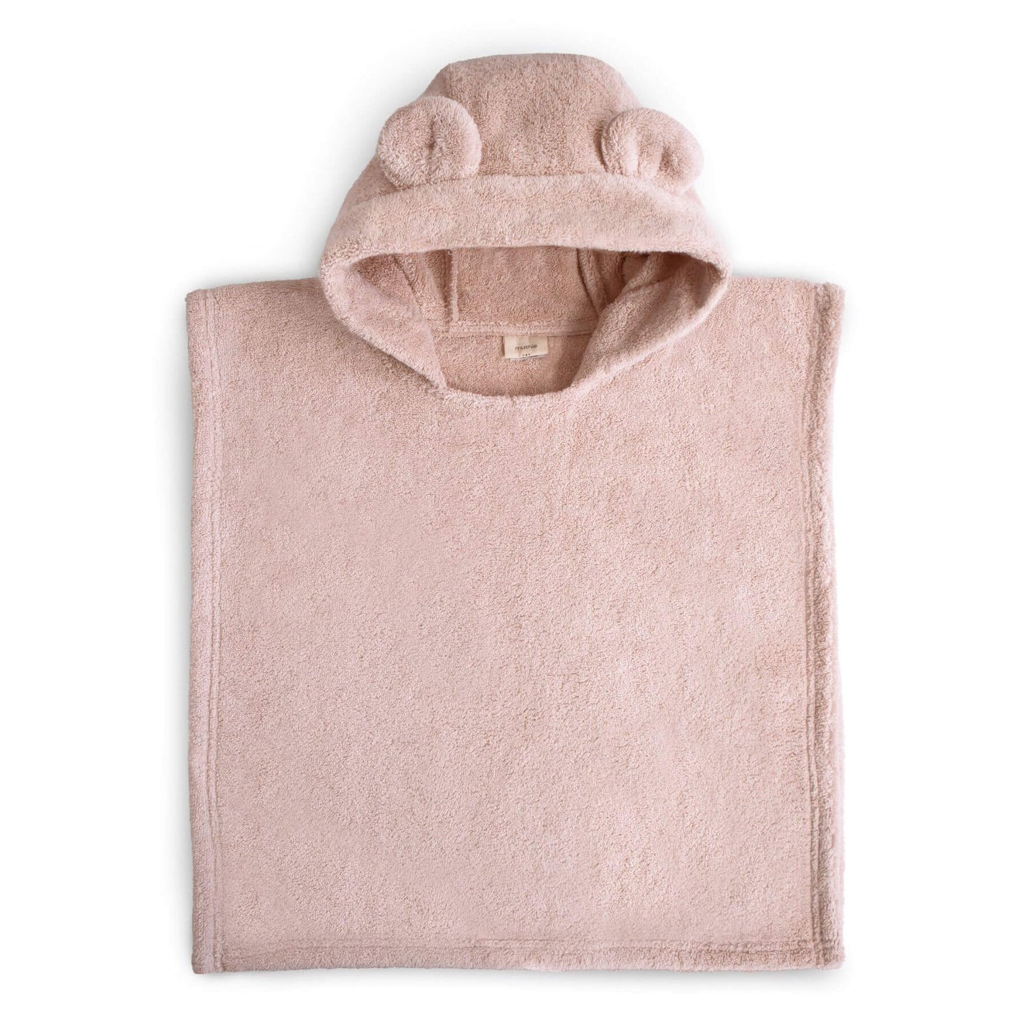 Mushie Bear Poncho Towel Blush