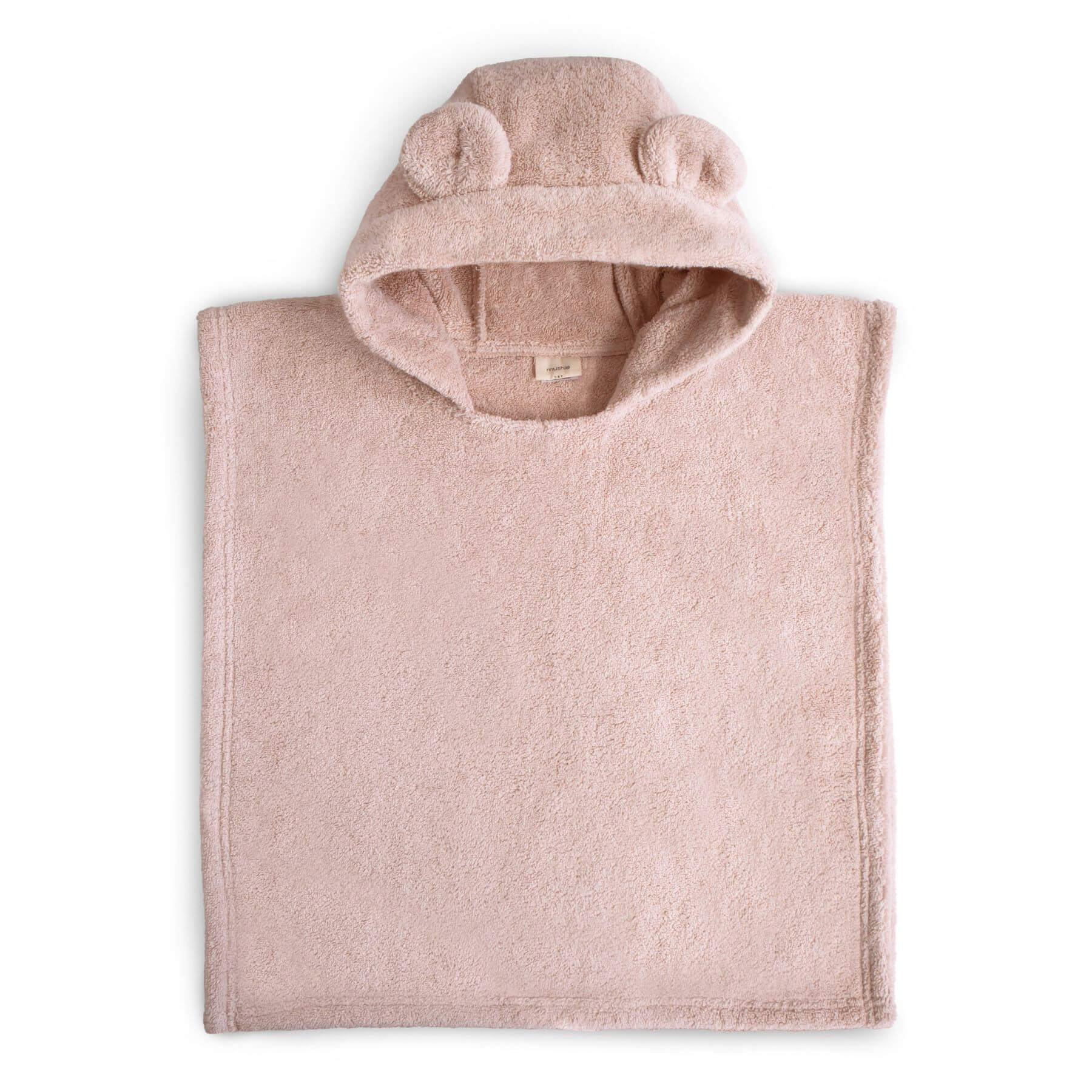 Mushie Bear Poncho Towel Blush