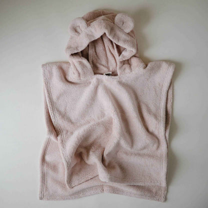 Mushie Bear Poncho Towel Blush