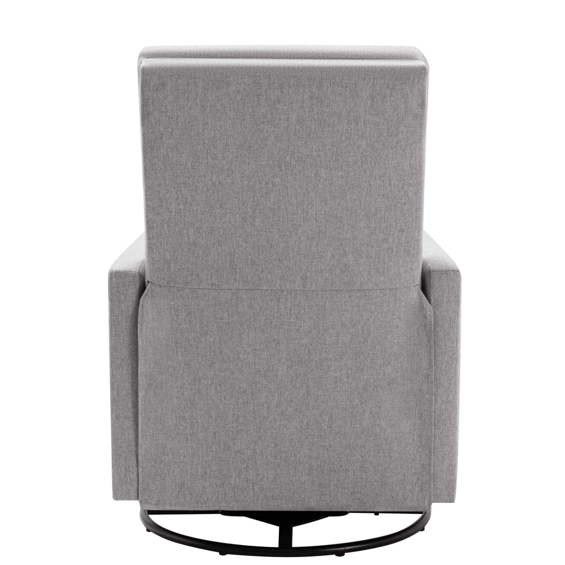 Gray recliner chair on a white background