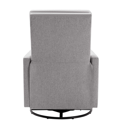 Gray recliner chair on a white background