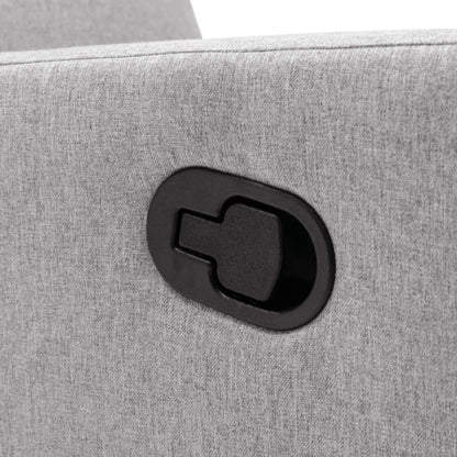 Close-up of Bed Best Modern Upholstered Glider Swivel Recliner Nursery Chair - Gray Linen