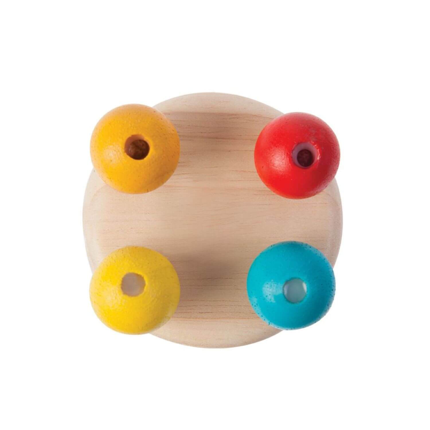 Bottom View of PlanToys Bell Rattle - Bright