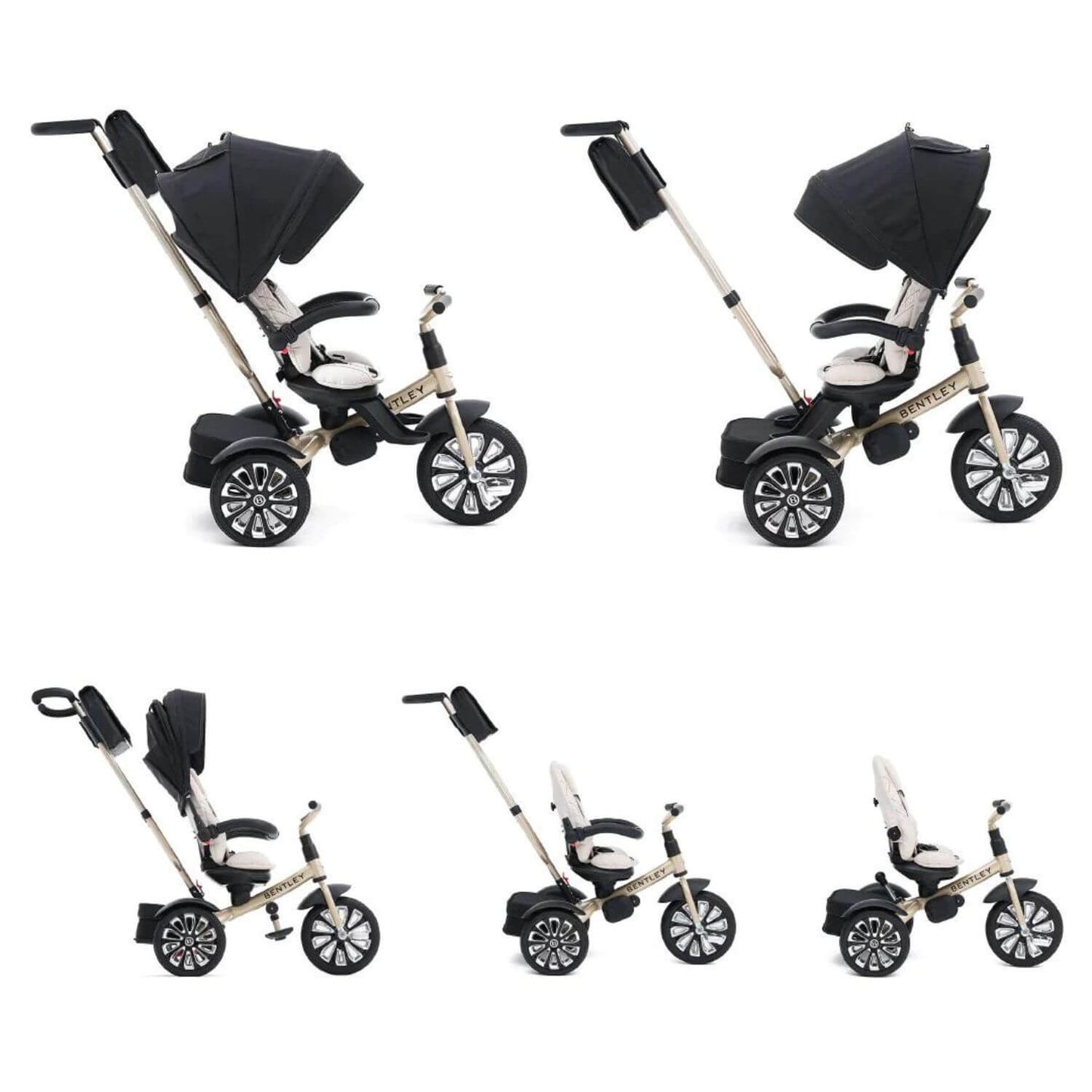 Bentley 6-in-1 Baby Stroller / Kids Trike Mulliner White Sand