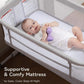 Baby Inside of Besrey 5-in-1 Baby Bassinet Bedside Sleeper