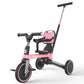 Besrey 5-in-1 Toddler Tricycle with Backrest Pink