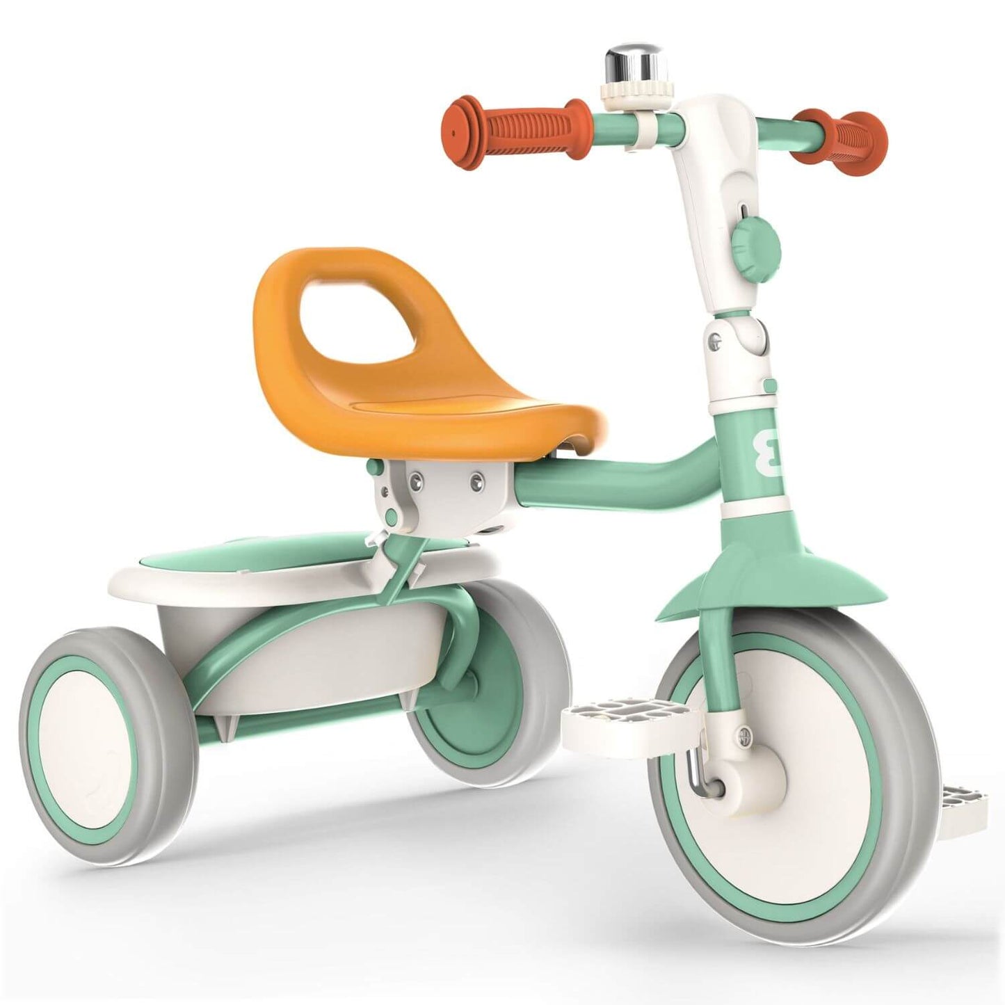 Besrey Foldable Toddler Tricycle with Handlebar Bell Green