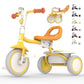 Besrey Foldable Toddler Tricycle with Handlebar Bell Yellow