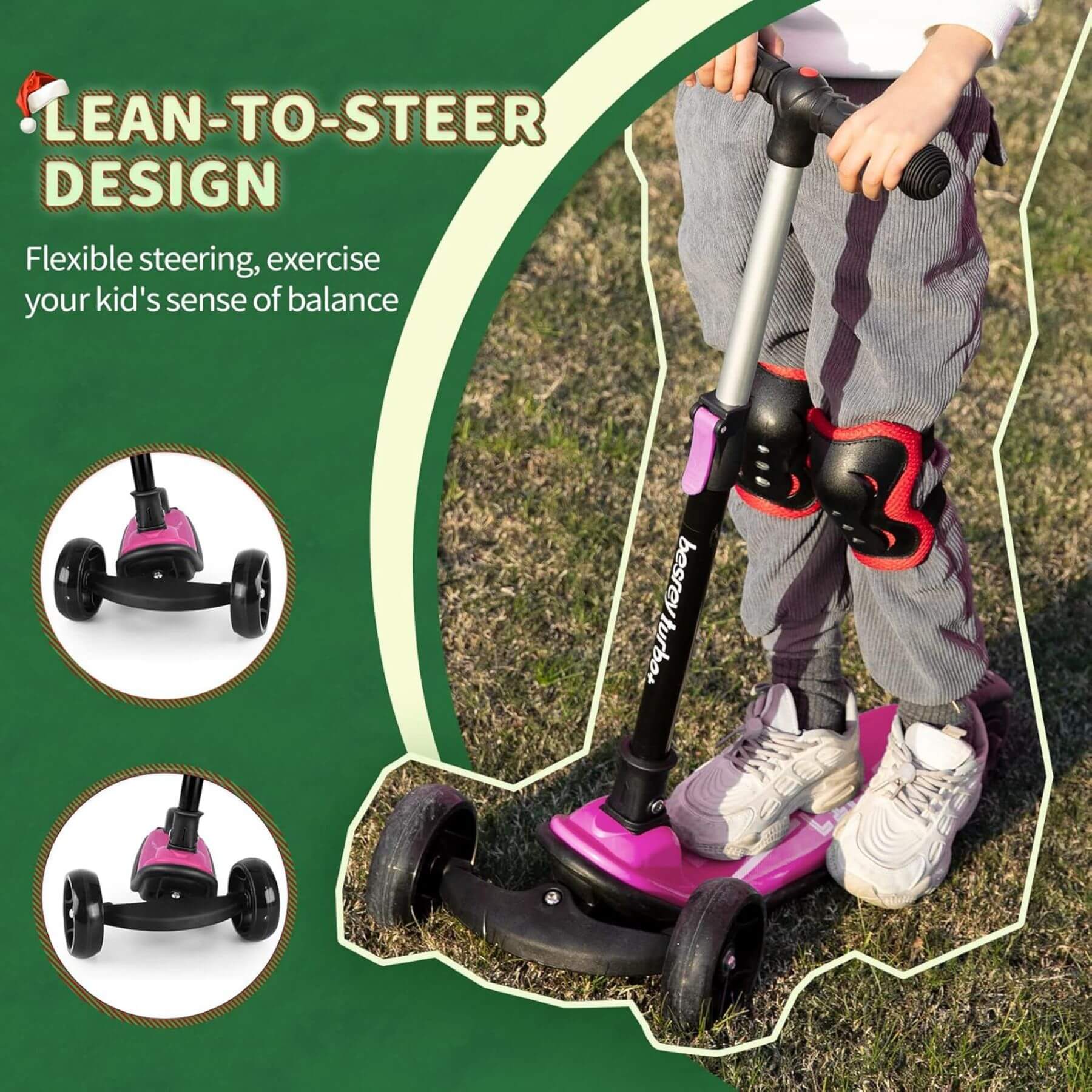 Besrey Toddler 3-Wheel Scooter - Feature