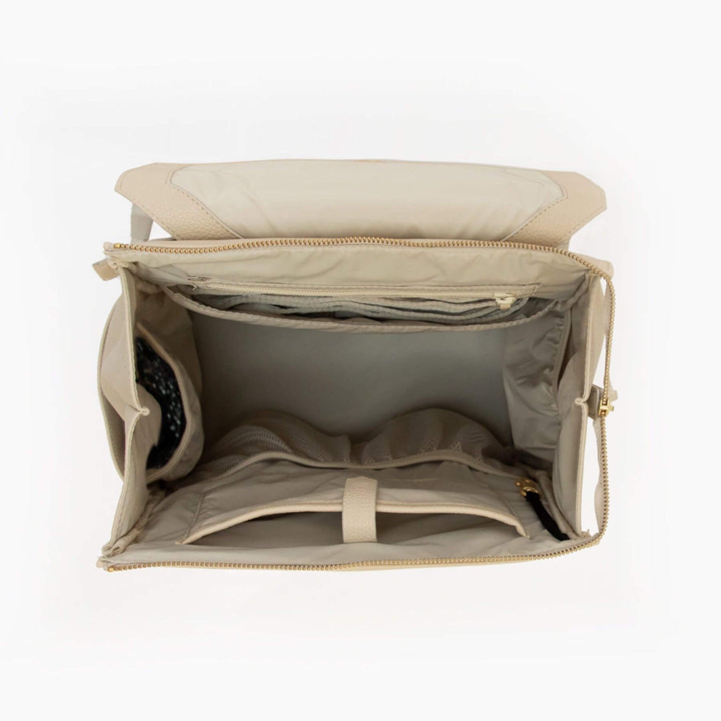 Freshly Picked Birch Classic Diaper Bag II with open interior