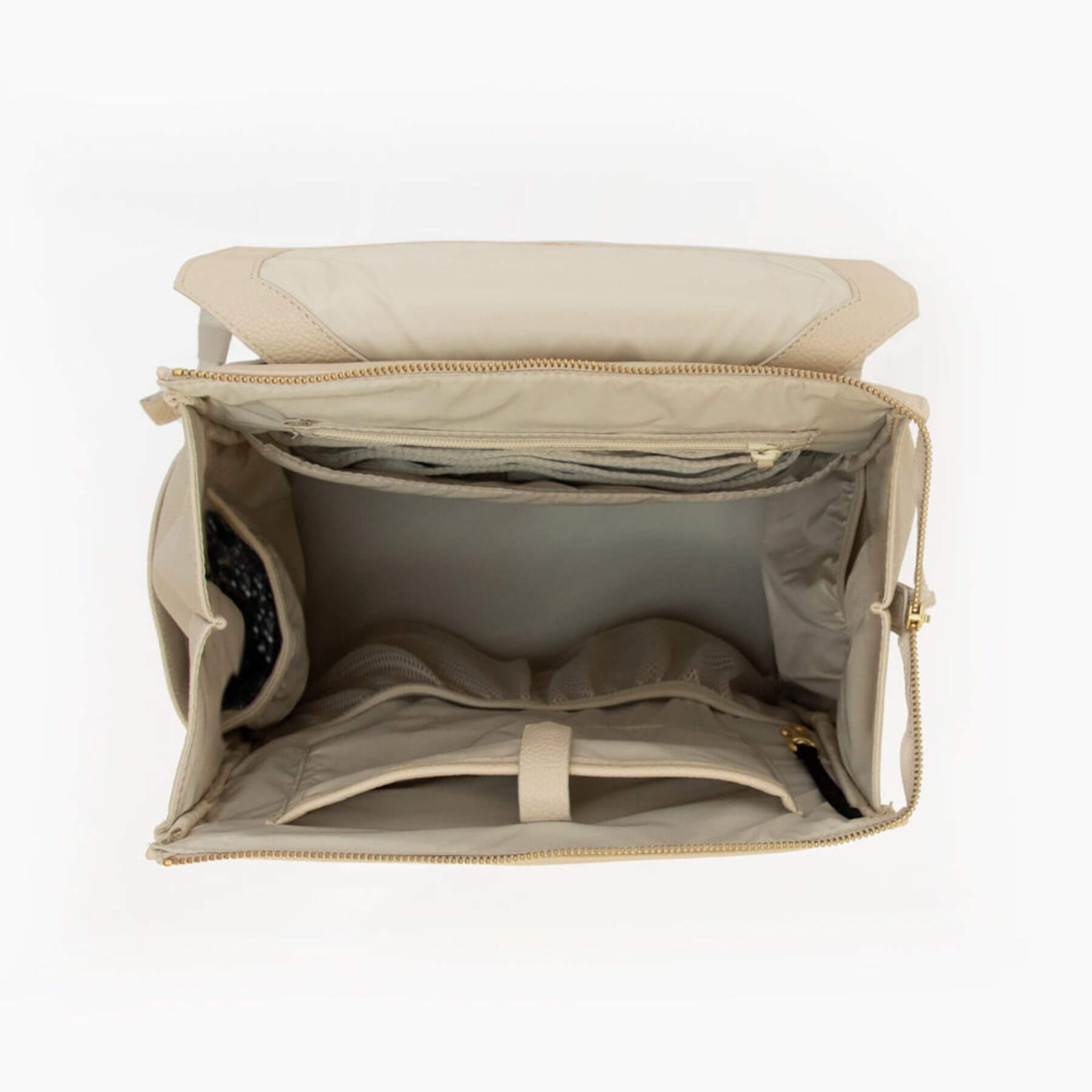Freshly Picked Birch Classic Diaper Bag II with open interior