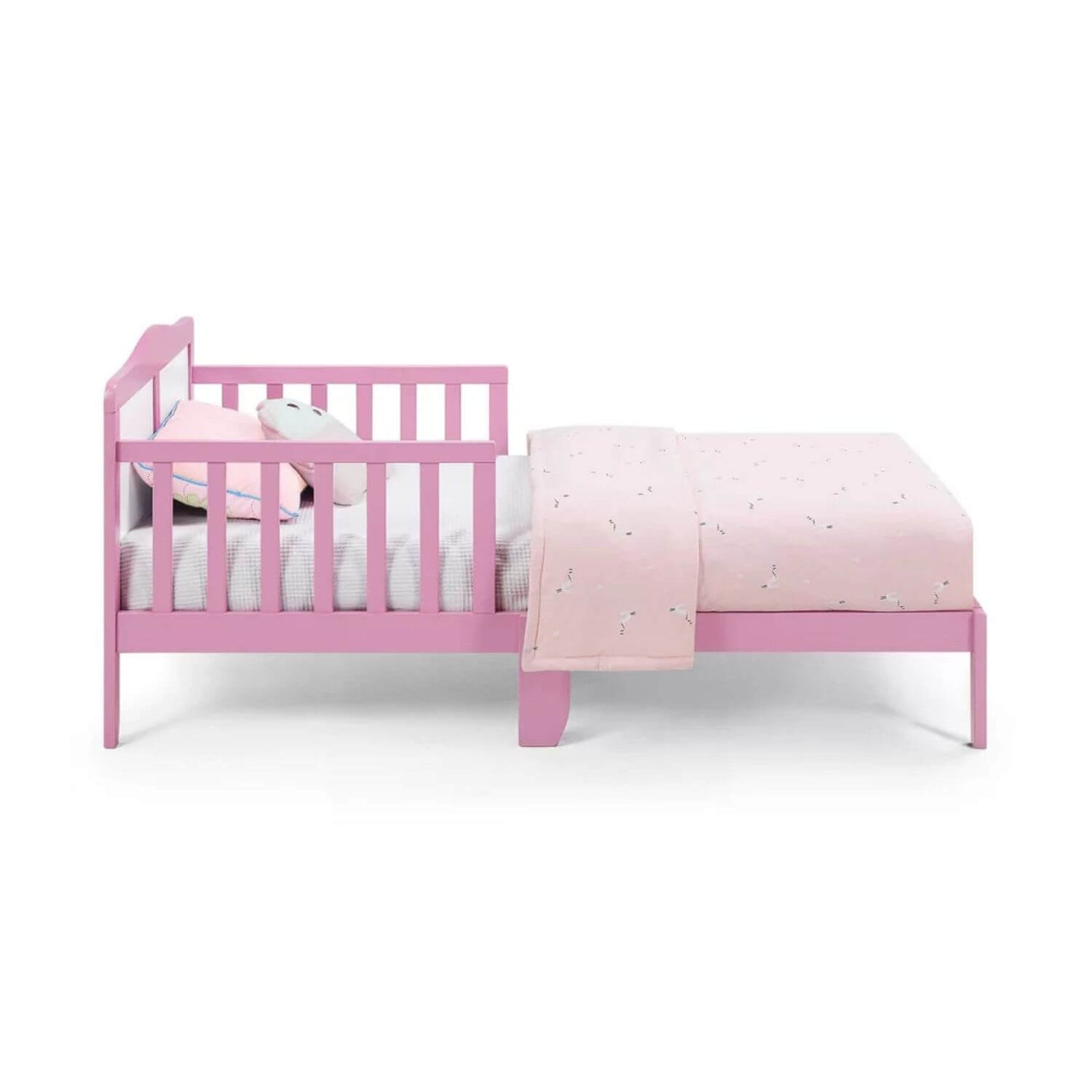 Birdie Toddler Bed Dark Pink/White