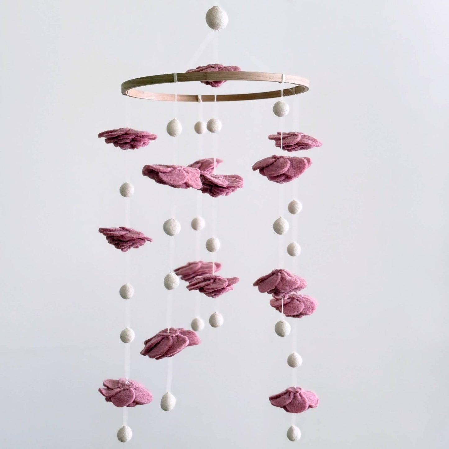 Ganapati Crafts Co. Blush Rose Flower Baby Mobile