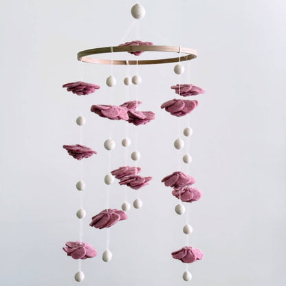 Ganapati Crafts Co. Blush Rose Flower Baby Mobile