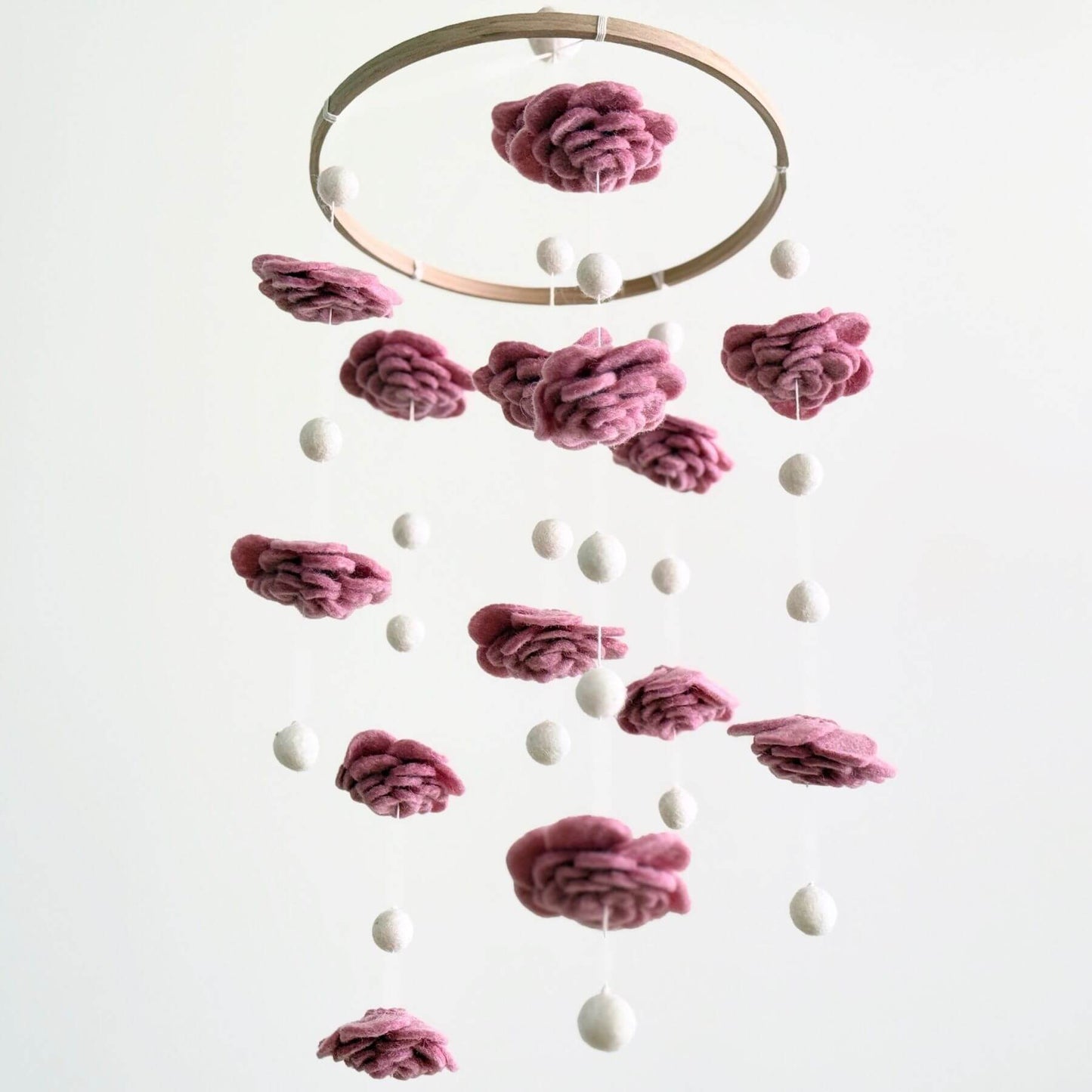 Ganapati Crafts Co. Blush Rose Flower Baby Mobile