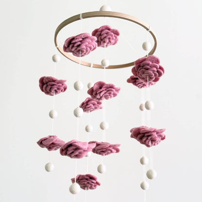 Ganapati Crafts Co. Blush Rose Flower Baby Mobile