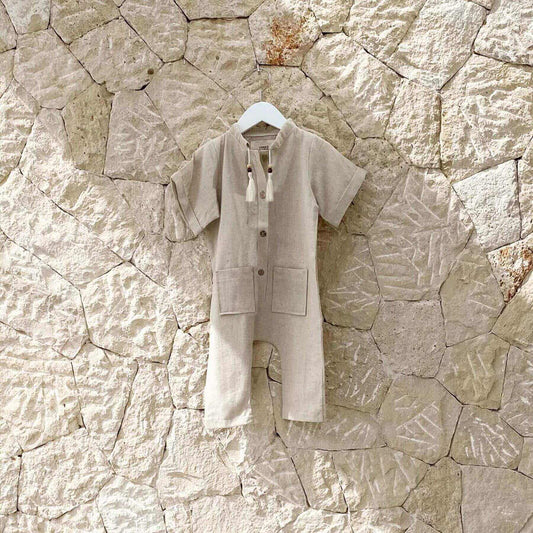 Unique Love Design Boheme Linen Overall Cream