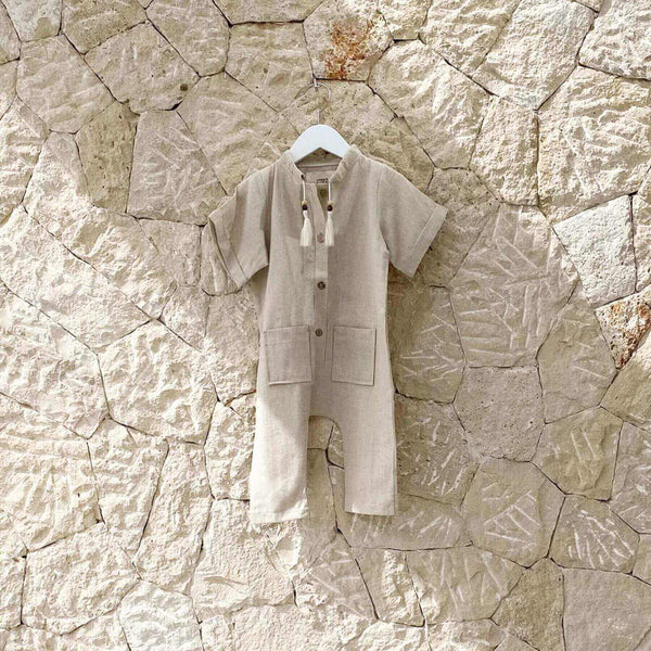 Unique Love Design Boheme Linen Overall Cream