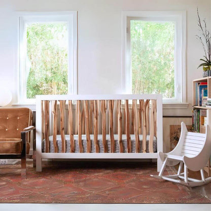 Milk Street Branch 4-in-1 Convertible Crib Acacia with Snow - Lifestyle
