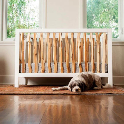 Milk Street Branch 4-in-1 Convertible Crib Acacia with Snow - Lifestyle