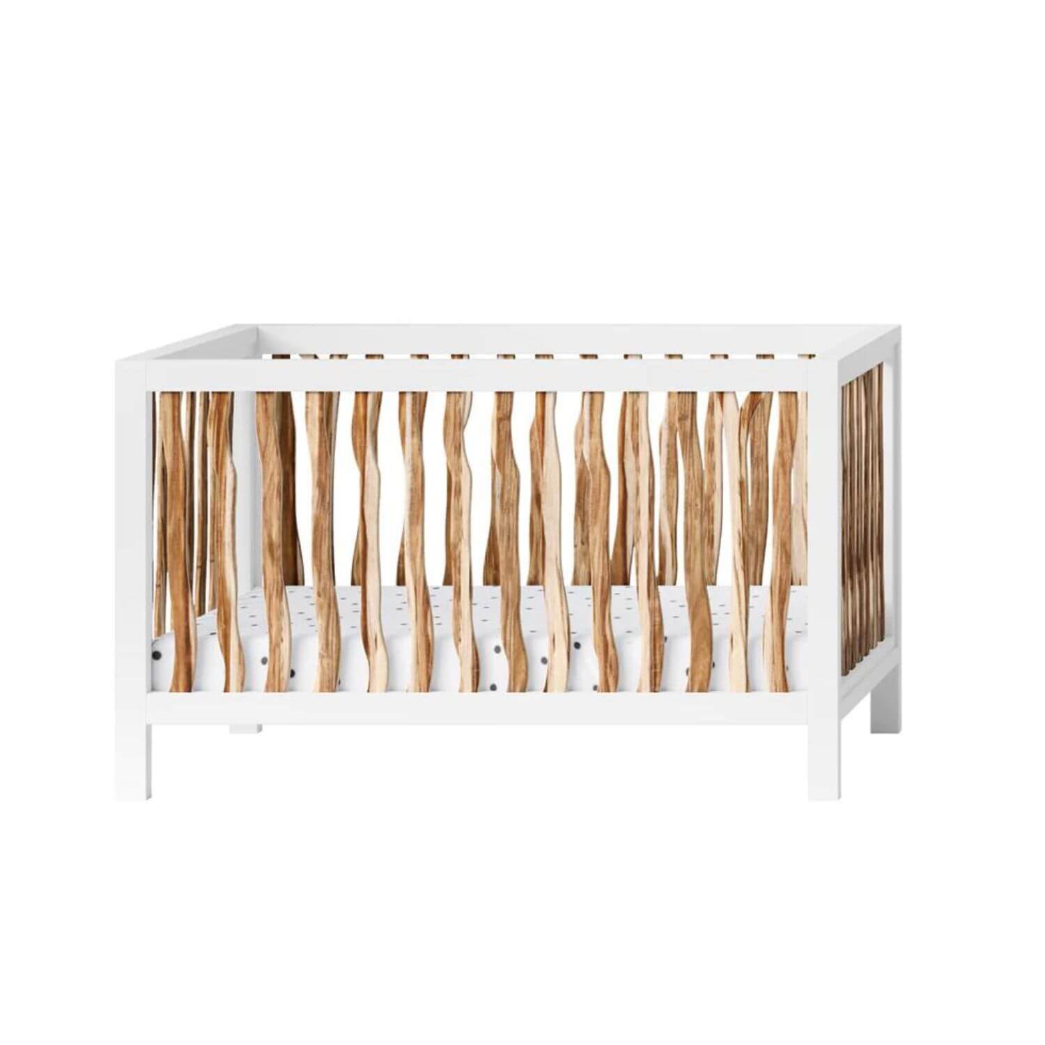 Milk Street Branch 4-in-1 Convertible Crib Acacia with Snow
