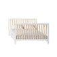 Milk Street Branch 4-in-1 Convertible Crib Natural with Snow - Converted to a Full Bed