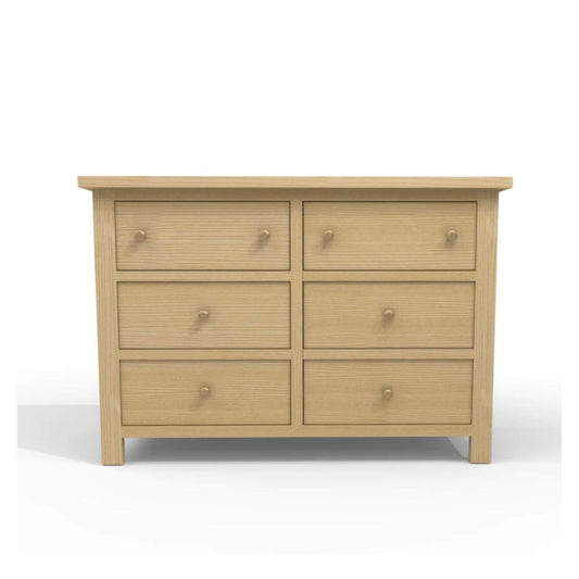Milk Street Branch 6 Drawer Double Dresser Natural