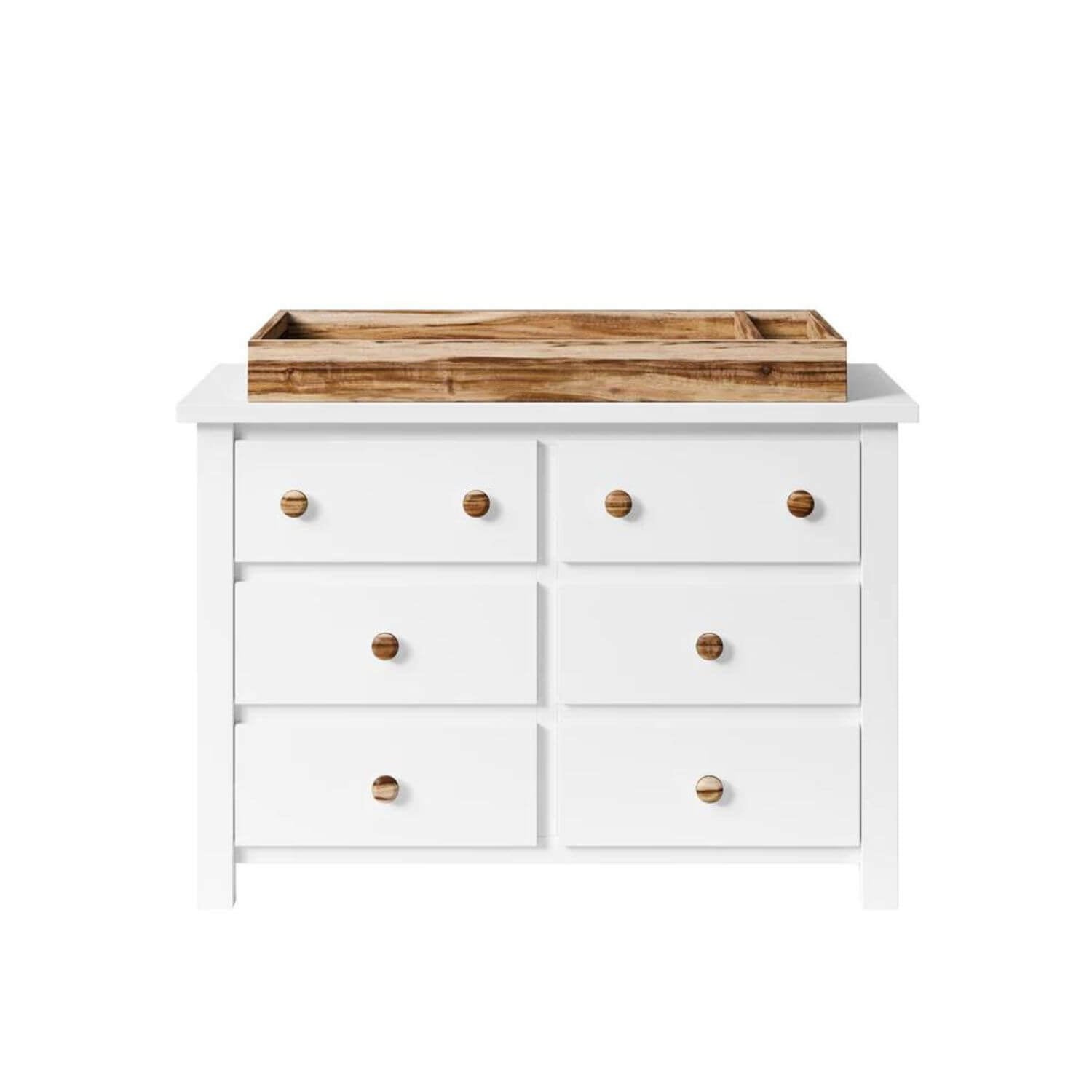 Milk Street Branch 6 Drawer Double Dresser Snow