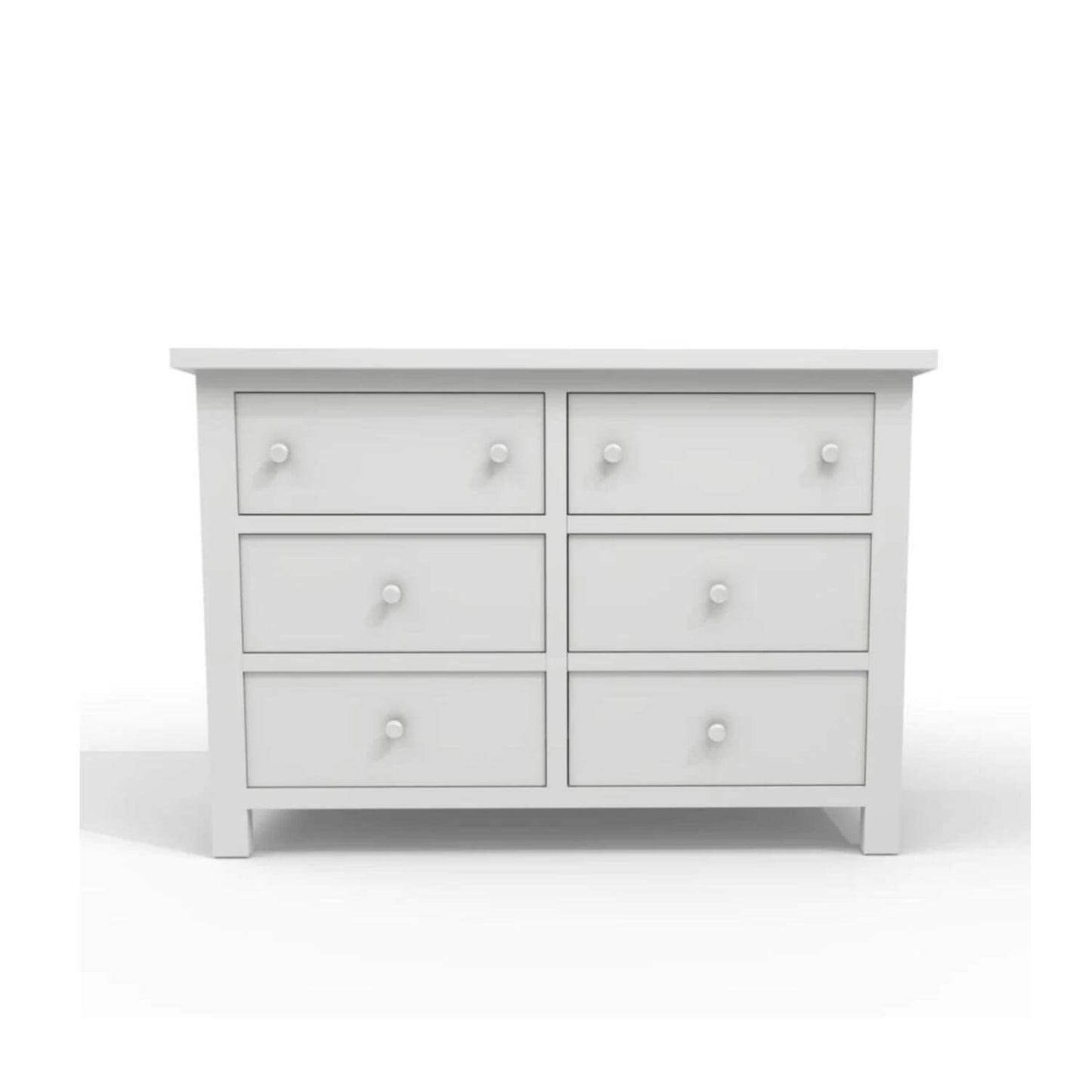 Milk Street Branch 6 Drawer Double Dresser Snow