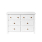 Milk Street Branch 6 Drawer Double Dresser Snow