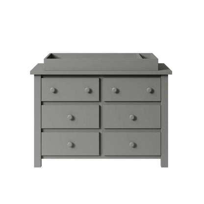 Milk Street Branch 6 Drawer Double Dresser Stone Grey