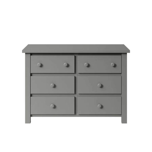 Milk Street Branch 6 Drawer Double Dresser Stone Grey
