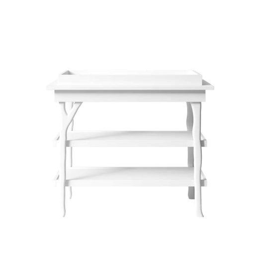 Milk Street Branch Open Shelf Changing Table Snow