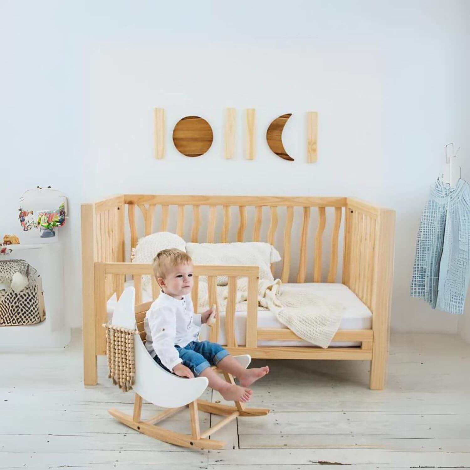 Milk Street Baby Branch Toddler Bed Conversion Kit Natural - Lifestyle