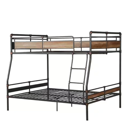 ACME Brantley II Full XL/Queen Bunk Bed | Sandy Black & Dark Bronze Hand-Brushed