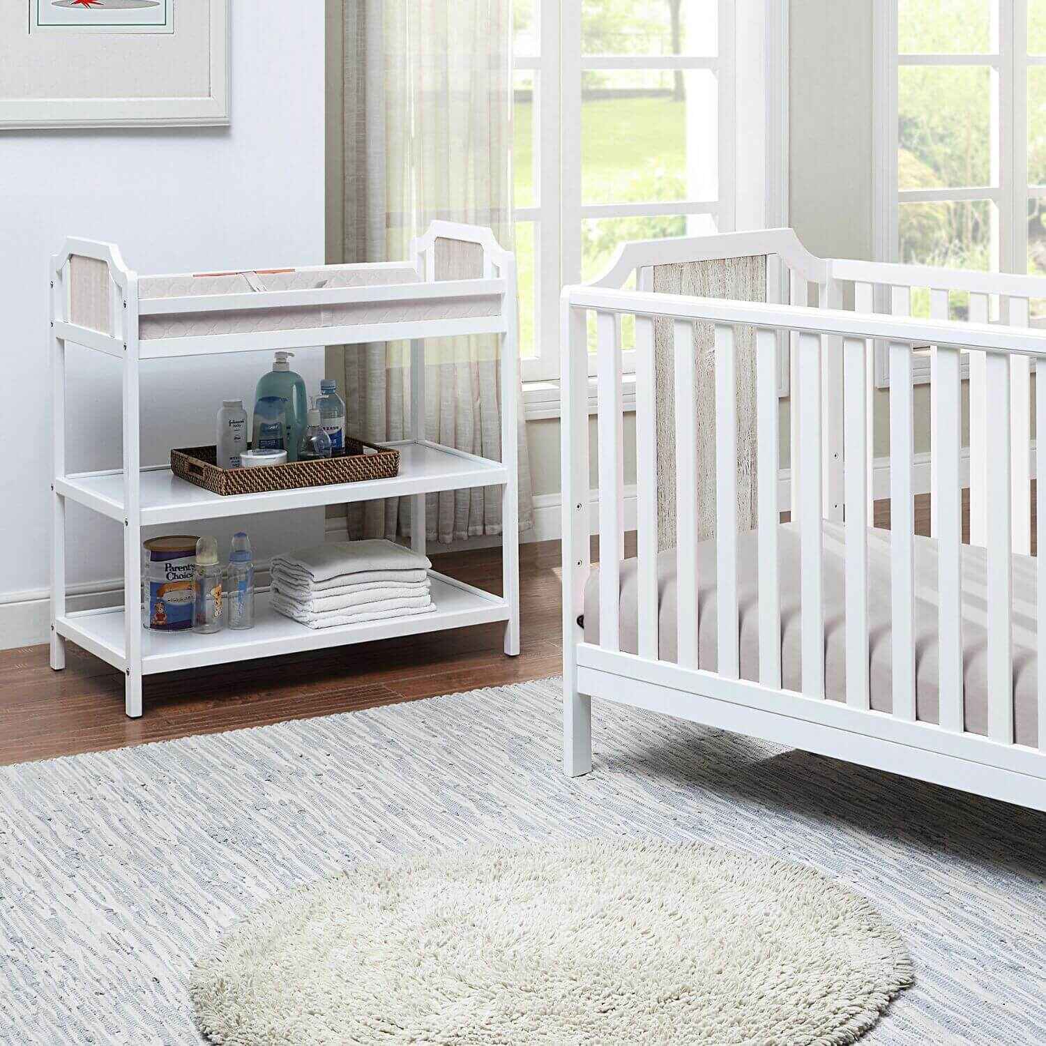 Brees Changing Table White/Graystone