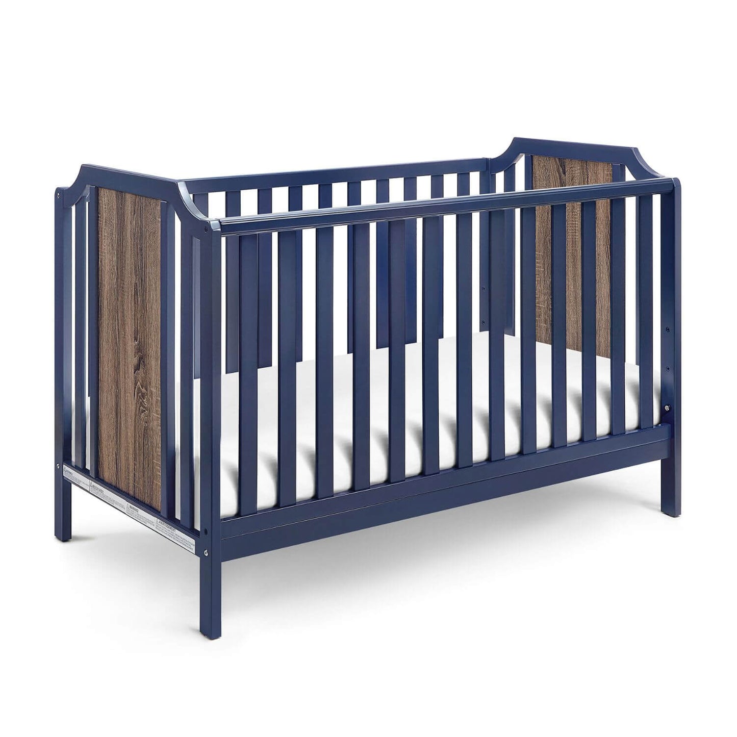 Brees Island 3-in-1 Convertible Crib Midnight Blue/Brownstone