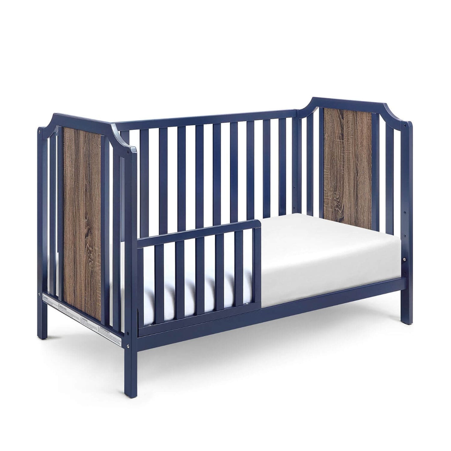 Brees Island 3-in-1 Convertible Crib Midnight Blue/Brownstone