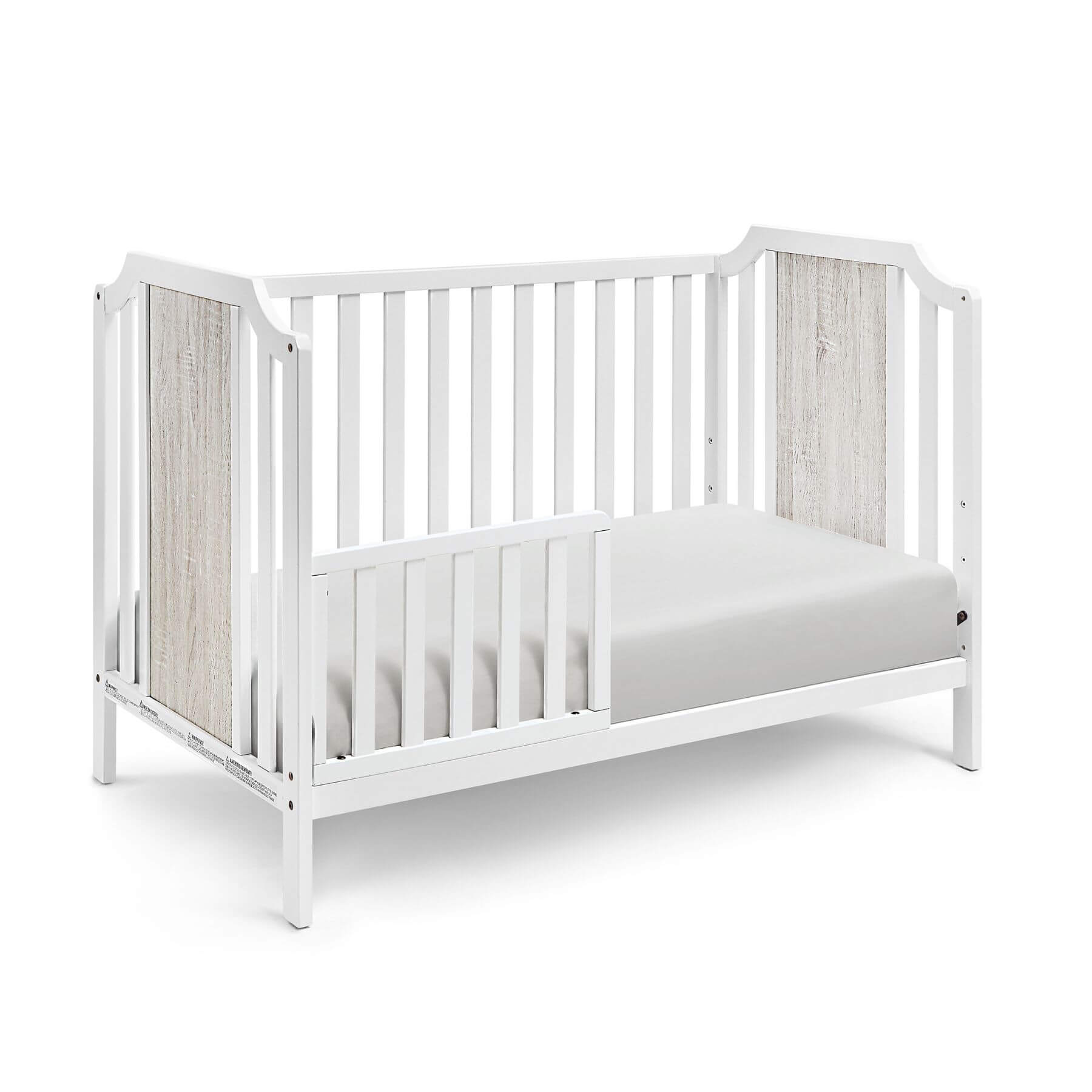 Brees Toddler Bed White/Graystone