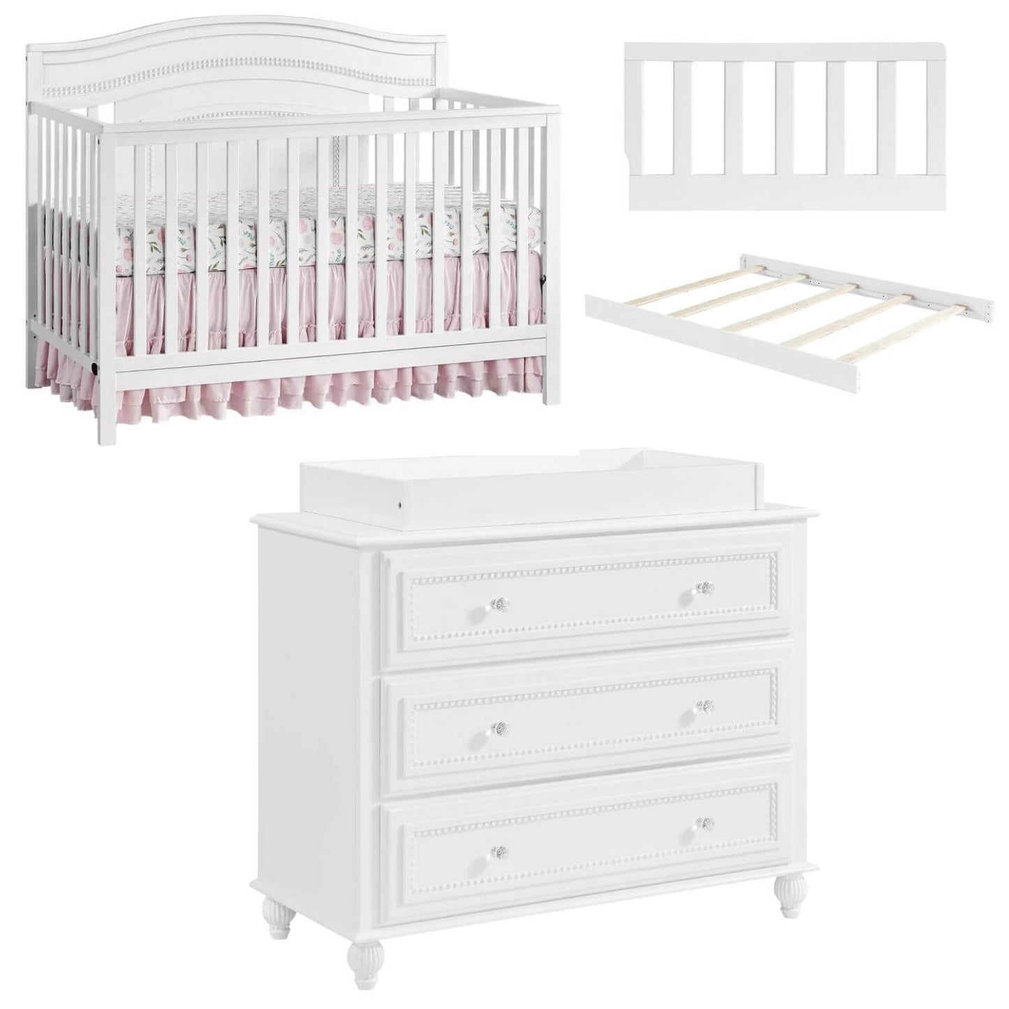 Oxford Baby Briella 4-Piece Nursery Set White