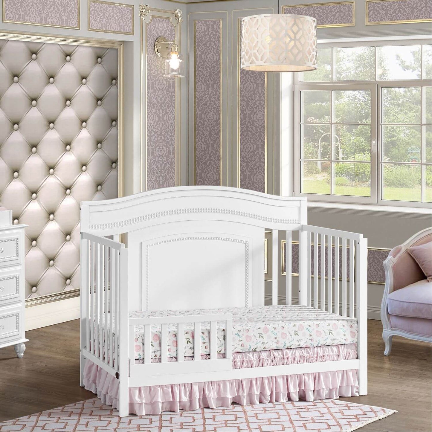 Oxford Baby Briella 4-in-1 Convertible Crib | White