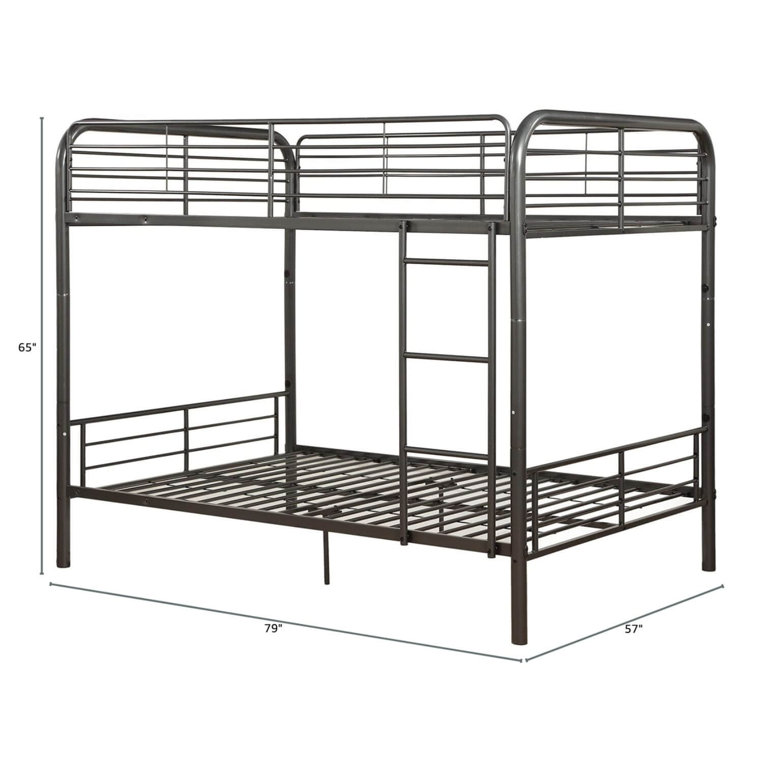 ACME Bristol Metal Frame Full/Full Bunk Bed | Gunmetal