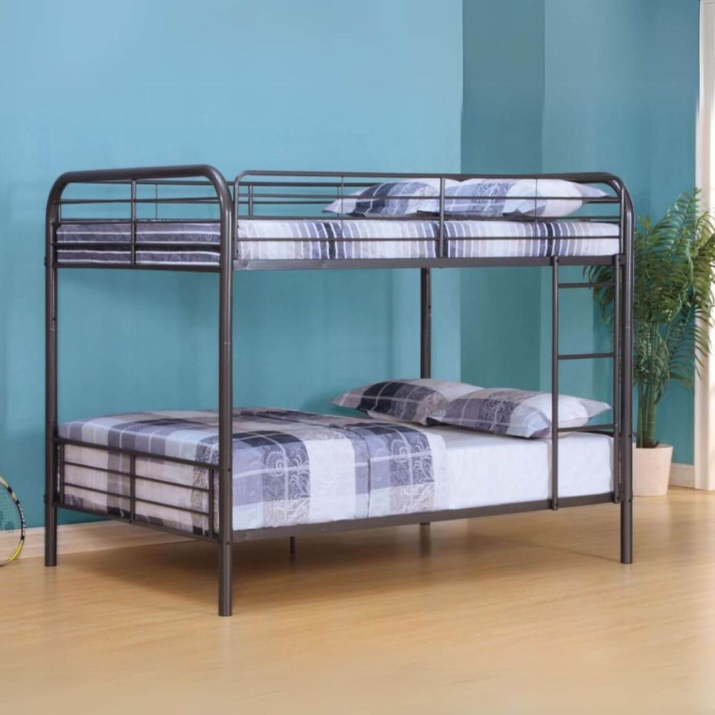 ACME Bristol Metal Frame Full/Full Bunk Bed | Gunmetal