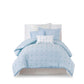 Brooklyn Cotton Jacquard Comforter Set Blue