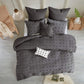 Brooklyn Cotton Jacquard Comforter Set Charcoal