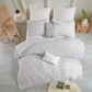 Brooklyn Cotton Jacquard Comforter Set Grey