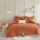 Brooklyn Cotton Jacquard Comforter Set Rust