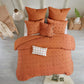 Brooklyn Cotton Jacquard Comforter Set Rust