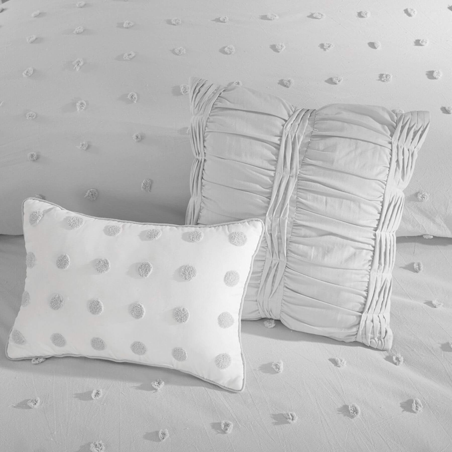 Brooklyn Cotton Jacquard Decorative Pillows Grey